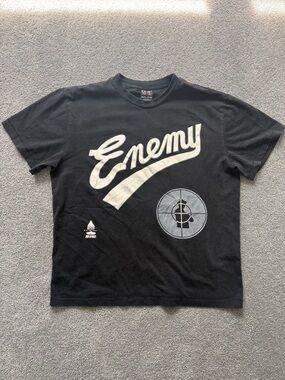 Saint Enemy Graphic Tee in Black and Cream